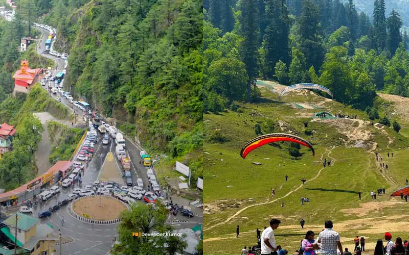 Himachal Tourism: हिमाचल में पर्यटकों की भारी भीड़! होटल पैक तो सड़कों पर ट्रैफिक जाम