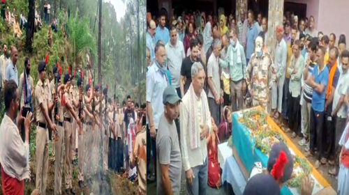 दुखद: हिमाचल का ITBP जवान पंचतत्व में विलीन! पत्नी ने शादी के जाेड़े में दी अंतिम विदाई