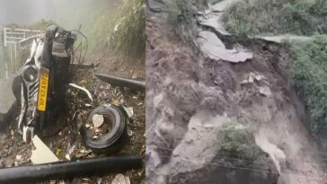 Himachal Weather: हिमाचल में भारी बारिश से जगह-जगह लैंडस्लाइड! भूस्खलन की चपेट में आई गाड़ी