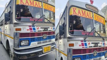 Accident In Himachal: निजी बस पर पहाड़ से गिरा पत्थर! फ्रंट शीशा टूटा, यात्रियों में हड़कंप
