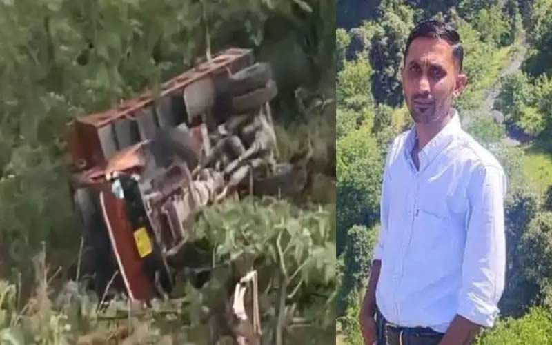 Accident In Himachal: सड़क से लुढ़क कर खाई में गिरा टिप्पर! 6 माह के मासूम के सिर से उठा पिता का साया