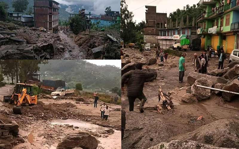 हिमाचल में जगह-जगह बादल फ़टे: 1 व्यक्ति की मौत! कई लोग रेस्क्यू, स्कूल बंद