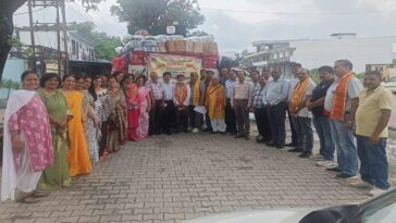 Paonta Sahib: भारत विकास परिषद पांवटा साहिब ने मंडी आपदा प्रभावितों की मदद के लिए राहत सामग्री की रवाना