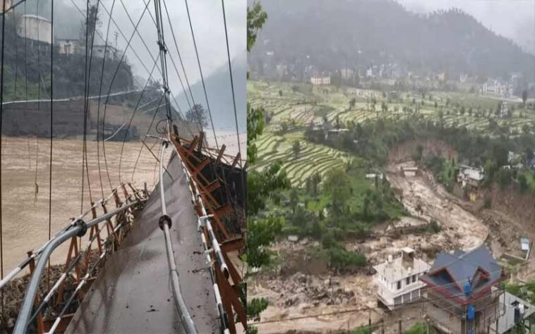 हिमाचल में बादल फटने से तबाही: तीन की मौत! घर समेत बहे परिवार के सात लोग, कई घर ढहे 
