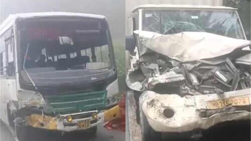 Himachal Latest News: एचआरटीसी बस और पिकअप के बीच भिड़ंत! चालक गंभीर घायल