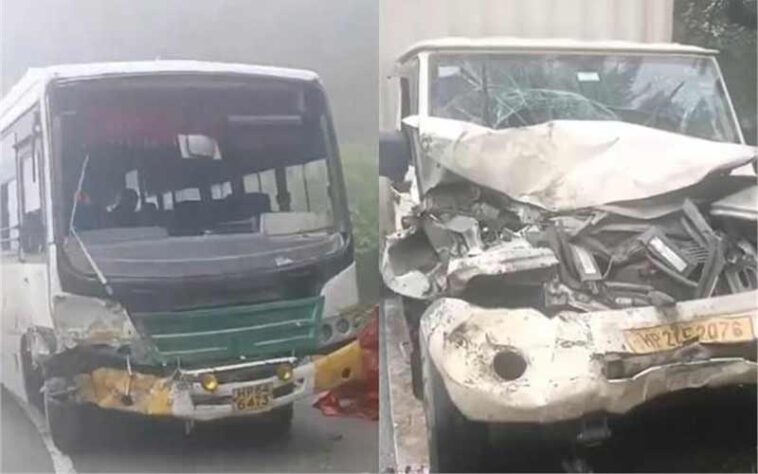 Himachal Latest News: एचआरटीसी बस और पिकअप के बीच भिड़ंत! चालक गंभीर घायल