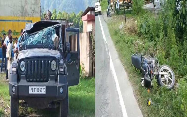 Sirmour News : कोलर मोड़ पर भीषण हादसा! थार और स्विफ्ट की टक्कर में दो पत्रकार घायल