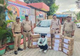 पांवटा-देहरादून बॉर्डर पर पंचायत चुनाव से पहले अवैध शराब पकड़ी, एक गिरफ्तार