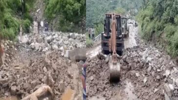 Landslide: कैंची मोड़ पर भूस्खलन! चंडीगढ़-मनाली राष्ट्रीय राजमार्ग बंद, लगा लंबा जाम