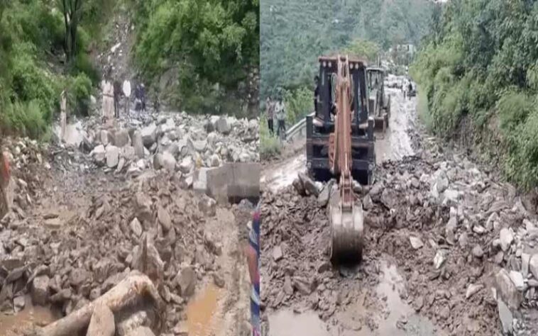 Landslide: कैंची मोड़ पर भूस्खलन! चंडीगढ़-मनाली राष्ट्रीय राजमार्ग बंद, लगा लंबा जाम