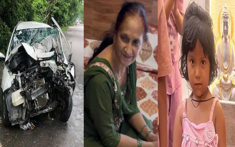 दुख़द: पेड़ से टकराई पांवटा के परिवार की कार! दादी-पोती की मौत, एक घायल