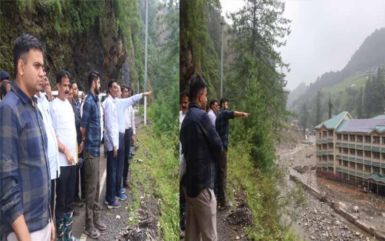 HP News: केंद्रीय दल ने थुनाग व जंजैहली में आपदा प्रभावित क्षेत्रों में नुकसान का लिया जायजा