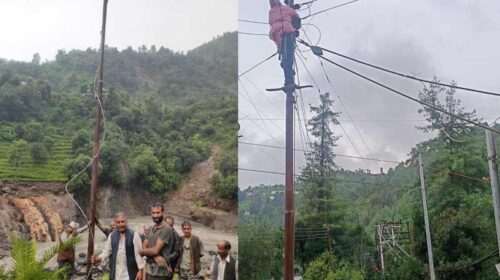 Himachal News: आपदा प्रभावित थुनाग में सड़क व बिजली बहाल करने का कार्य जारी! उफनती खड्डों में उतरा विभाग