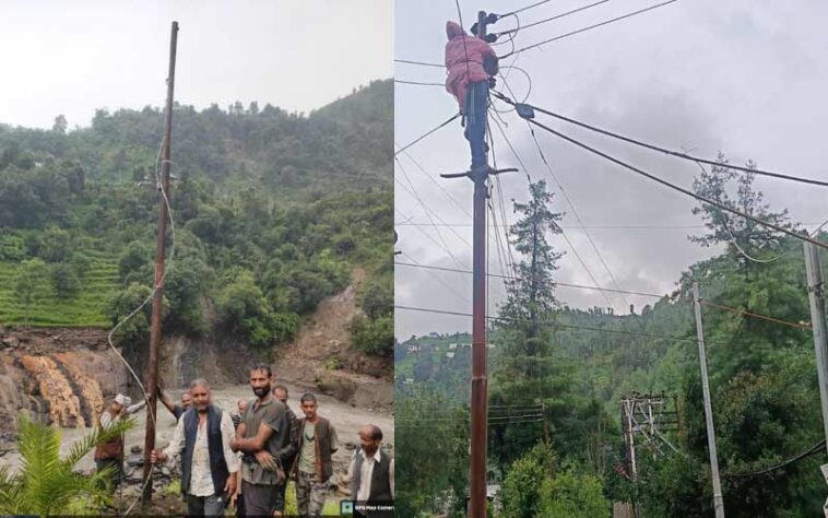 Himachal News: आपदा प्रभावित थुनाग में सड़क व बिजली बहाल करने का कार्य जारी! उफनती खड्डों में उतरा विभाग