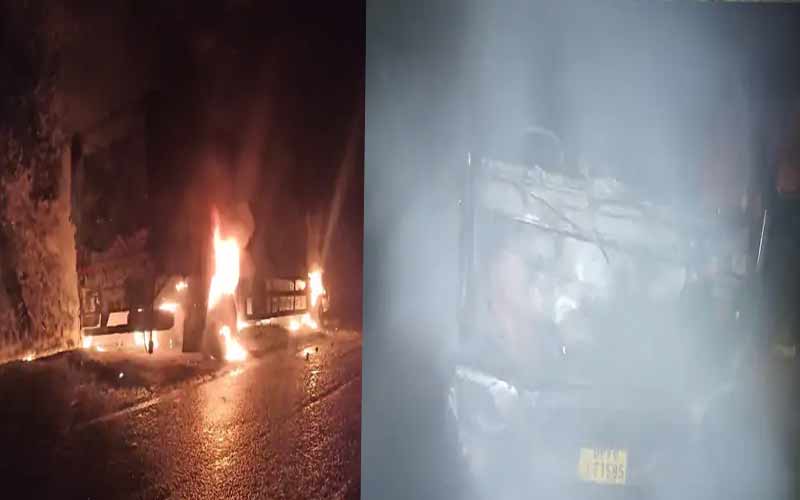 Himachal News Alert: सेब लोड कर हिमाचल से यूपी जा रहा था ट्रक! रास्ते में भड़की आग, ड्राइवर और सहायक ने ऐसे बचाई जान