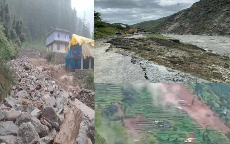 हिमाचल में फिर फटा बादल: यहां लैंडस्लाइड से हुई तबाही! दो महिलाएं लापता, घर दबे