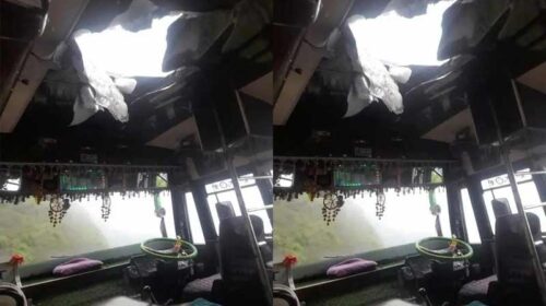 Himachal News Alert: यात्रियों से भरी बस पर पहाड़ी से गिरे पत्थर! मची चीख-पुकार, दो घायल