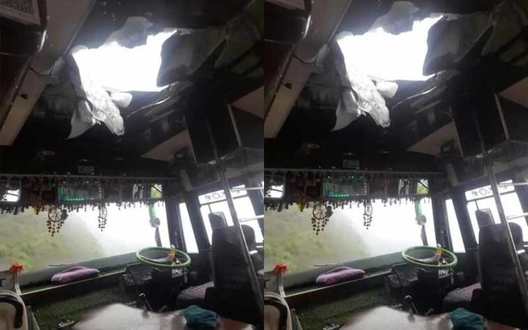 Himachal News Alert: यात्रियों से भरी बस पर पहाड़ी से गिरे पत्थर! मची चीख-पुकार, दो घायल Himachal News Alert: यात्रियों से भरी बस पर पहाड़ी से गिरे पत्थर! मची चीख-पुकार, दो घायल