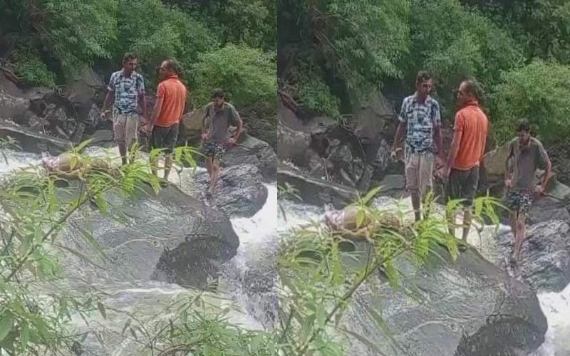 Himachal News Alert: लकड़ी के पुल को पार करते हादसा! खड्ड में बहे दो लोग, एक का शव बरामद