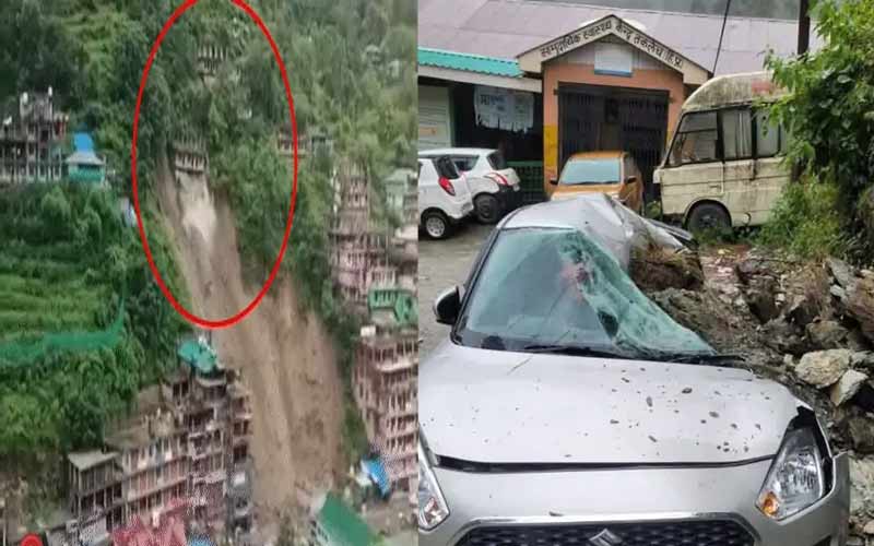 Heavy Rain: हिमाचल में भारी बारिश से तबाही! दो मंजिला मकान गिरा, लैंडस्लाइड से 6 गाड़ियों को नुकसान