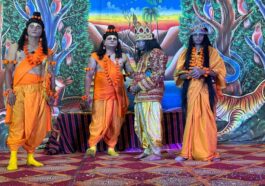 Paonta Sahib: बद्रीनगर की रामलीला में स्थानीय कलाकारों ने दिखाया भरत मिलाप का दृश्य