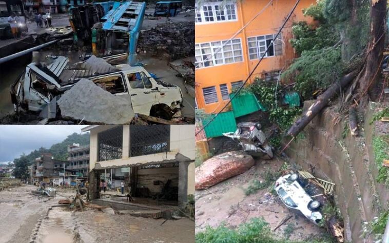 हिमाचल में बरपा कुदरत का कहर: तीन लोगों की माैत तो एक लापता! बसें और कई वाहन बहे हिमाचल में बरपा कुदरत का कहर: तीन लोगों की माैत तो एक लापता! बसें और कई वाहन बहे