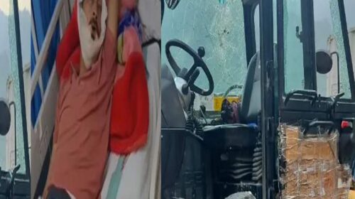 Landslide In Himachal: टेलीहैंडलर मशीन पर पहाड़ी से गिरा पत्थर! ऑपरेटर बुरी तरह जख्मी Landslide In Himachal: टेलीहैंडलर मशीन पर पहाड़ी से गिरा पत्थर! ऑपरेटर बुरी तरह जख्मी