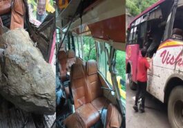 Accident In Himachal: चलती बस पर पहाड़ी से गिरा पत्थर! दो महिलाओं की मौत, 15 यात्री बुरी तरह घायल