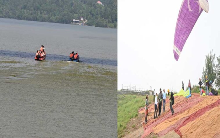 Himachal Latest News: गोविंद सागर झील में जलक्रीड़ा और बंदलाधार से पैराग्लाइडिंग बन रही आकर्षण का केंद्र Himachal Latest News: गोविंद सागर झील में जलक्रीड़ा और बंदलाधार से पैराग्लाइडिंग बन रही आकर्षण का केंद्र
