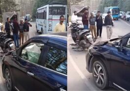 Accident In Himachal: तेज रफ्तार कार और स्कूटी में टक्कर! वाहन बुरी तरह क्षतिग्रस्त