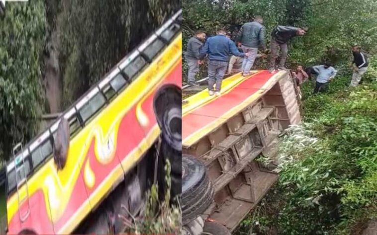 Accident Bus Accident: हिमाचल में निजी बस हादसे का शिकार! यात्रियों में मची चीख-पुकार Accident Bus Accident: हिमाचल में निजी बस हादसे का शिकार! यात्रियों में मची चीख-पुकार