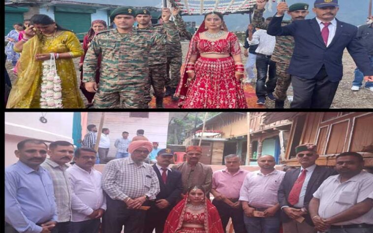 Sirmour News: सैनिकों और भूतपूर्व सैनिकों ने पेश की मिसाल! शहीद आशीष कुमार की बहन की शादी में निभाया भाई का फर्ज Sirmour News: सैनिकों और भूतपूर्व सैनिकों ने पेश की मिसाल! शहीद आशीष कुमार की बहन की शादी में निभाया भाई का फर्ज