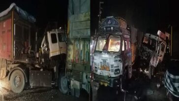 Accident In Himachal: दो ट्रकों के बीच जोरदार टक्कर! घायल चालक अस्पताल में भर्ती, सड़क पर ट्रैफिक जाम