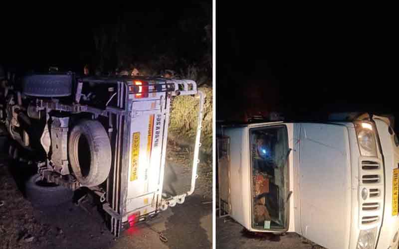 Accident In Himachal: सड़क पर पलटी पिकअप! युवक की मौत, दूसरा घायल