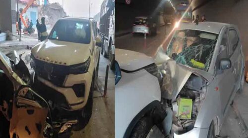 Accident In Himachal: टनल के अंदर दो कारों के बीच जोरदार भिड़ंत! तीन घायल, गाड़ी के अंदर फंसा व्यक्ति