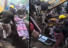 दुखद: पत्नी और मासूम बच्चे के सामने मलबे में दबा 26 वर्षीय युवक! गई जान, मचा कोहराम