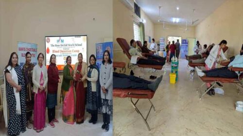 Paonta Sahib: द रोज़ ऑर्किड वर्ल्ड स्कूल में लगा रक्तदान शिविर! 52 यूनिट रक्त हुआ एकत्र