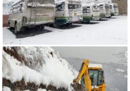 बर्फबारी से थमा परिवहन : हिमाचल में 2000 बस सेवाएं प्रभावित, HRTC के 484 रूट पूरी तरह बंद