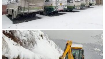 बर्फबारी से थमा परिवहन : हिमाचल में 2000 बस सेवाएं प्रभावित, HRTC के 484 रूट पूरी तरह बंद