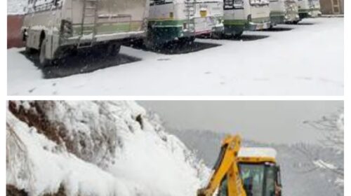 बर्फबारी से थमा परिवहन : हिमाचल में 2000 बस सेवाएं प्रभावित, HRTC के 484 रूट पूरी तरह बंद