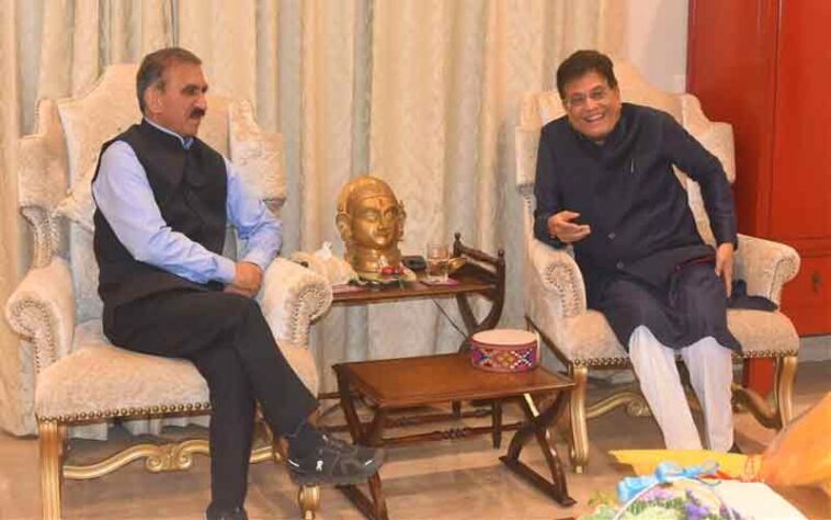 CM Sukhu: केंद्रीय वाणिज्य एवं उद्योग मंत्री से मिले सुक्खू! पीक सीज़न में सेब आयात पर प्रतिबंध लगाने का किया आग्रह