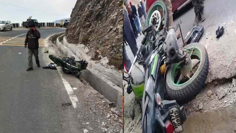 एनएच-707 पर भीषण हादसा: कार की टक्कर से बाइक सवार की मौत, दूसरा गंभीर