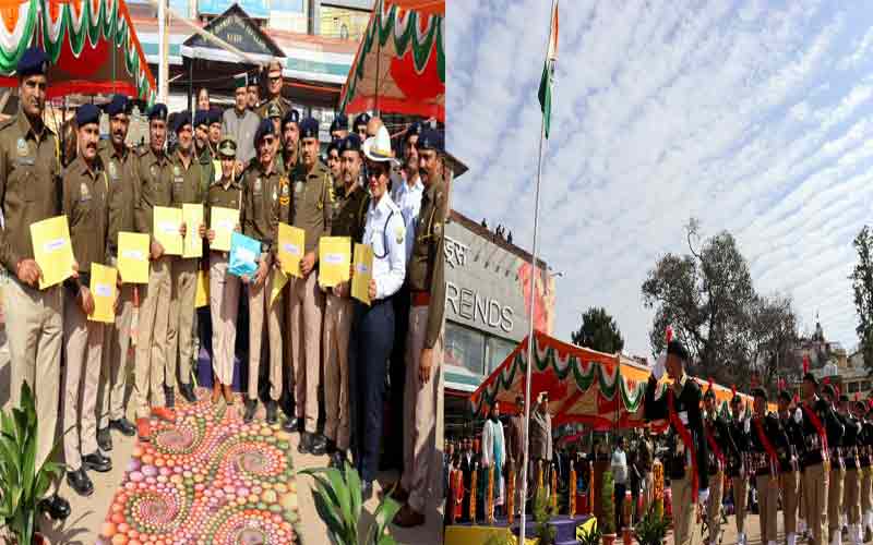 Sirmour News: नाहन चौगान में विधानसभा अध्यक्ष ने ध्वज फहराकर भव्य परेड की ली सलामी! उत्कृष्ट कार्य करने वालो को किया सम्मानित