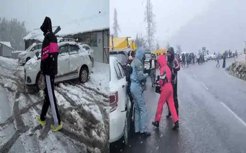 Snowfall In Himachal: शिमला सहित इन क्षेत्रों में सीजन की पहली बर्फबारी! पर्यटक झूमे, यहां सात फुट तक गिरी बर्फ
