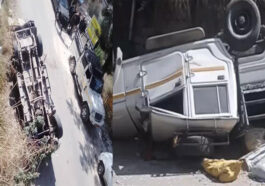 Accident In Himachal: बेकाबू होकर सड़क पर पलटी बोलेरो कैम्पर! एक ने गवाई जान, दो की हालत नाजुक