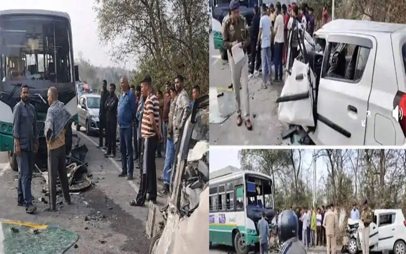 हिमाचल में भीषण सड़क हादसा: एचआरटीसी बस और गाड़ी के बीच ज़बरदस्त भिड़ंत, दो महिलाओं ने तोड़ा दम