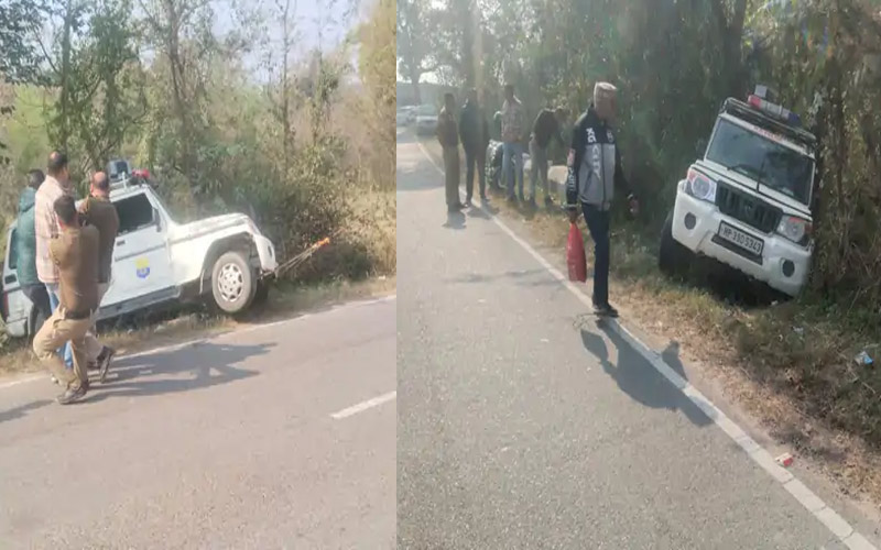 Accident In Himachal: हिमाचल में पुलिस की गाड़ी हादसे का शिकार! सड़क किनारे लगे पेड़ से टकराई