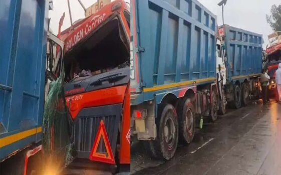 Accident In Himachal: ओवरटेक के चक्कर में एलपीजी टैंकर की दो टिप्परों से भिड़ंत! तीनों चालक गंभीर घायल