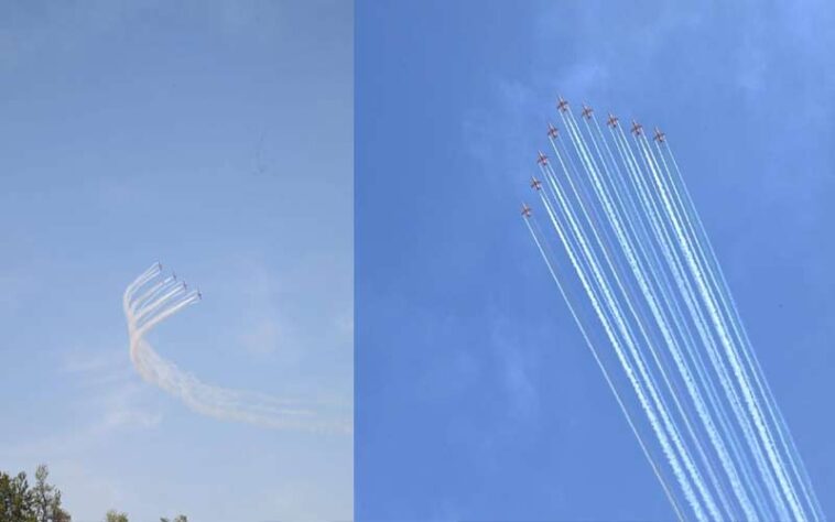 HP News: आसमान में गूंजे लड़ाकू विमान! दिखाई हैरतअंगेज कलाबाजियां, हजारों लोगों ने देखा वायु सेना का अदभुत शौर्य HP News: आसमान में गूंजे लड़ाकू विमान! दिखाई हैरतअंगेज कलाबाजियां, हजारों लोगों ने देखा वायु सेना का अदभुत शौर्य