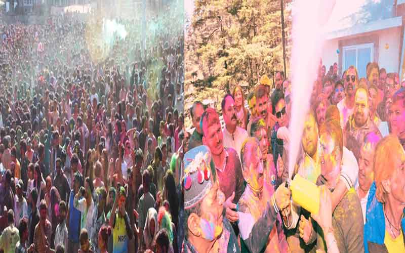 Holi 2026: हिमाचल में जमकर उड़े रंग-गुलाल! हर्षोल्लास से मनाया होली का त्योहार, डीजे पर थिरके लोग